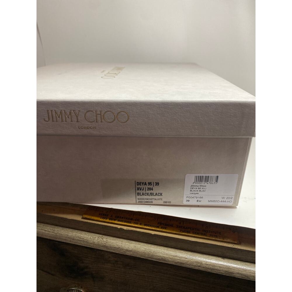Jimmy Choo Deya 95 Suede Espadrille Wedges W8.5 - Picture 8 of 9